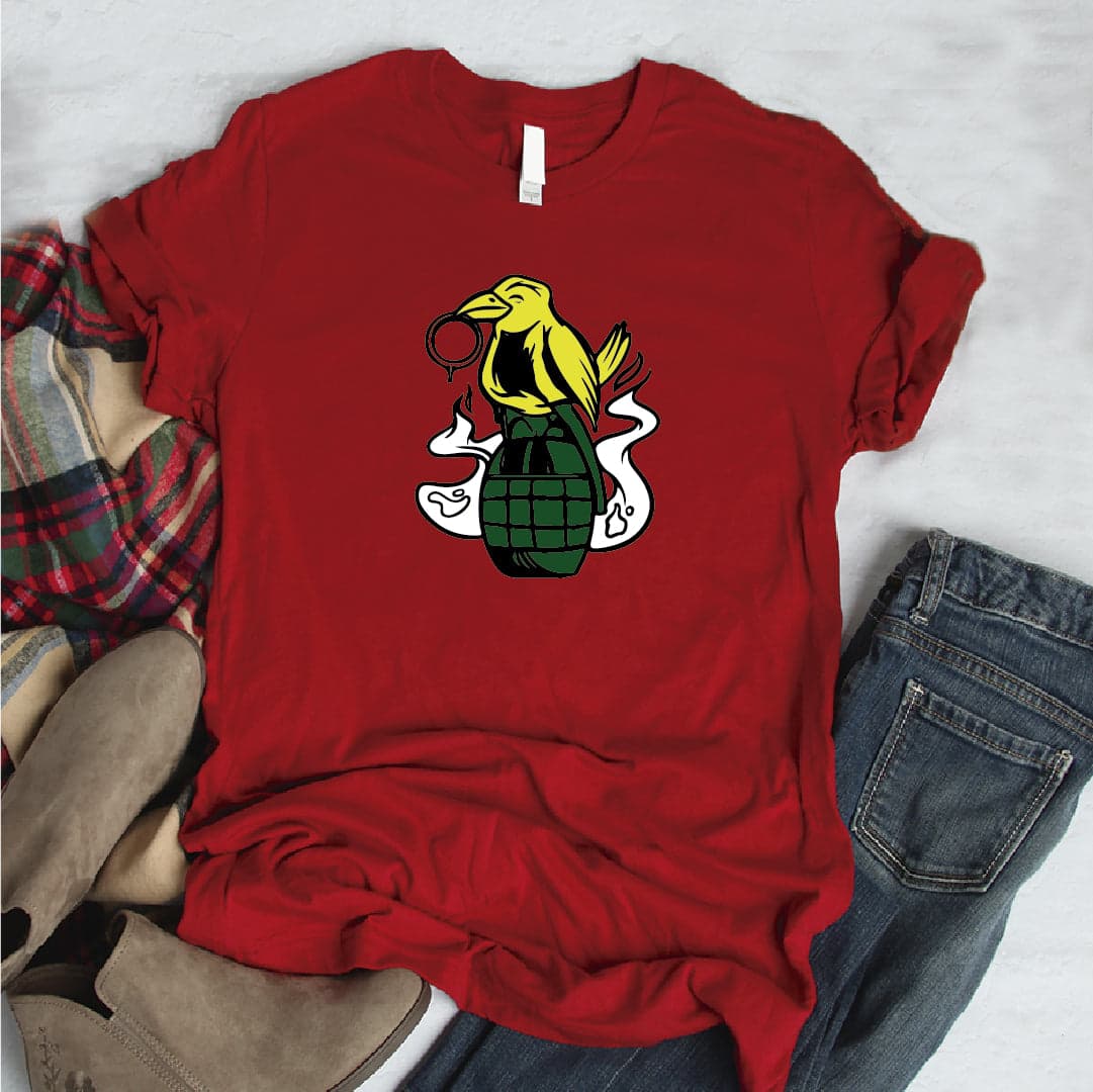 Camisa estampada tipo T- shirt PAJARITO GRANADA — foto 5