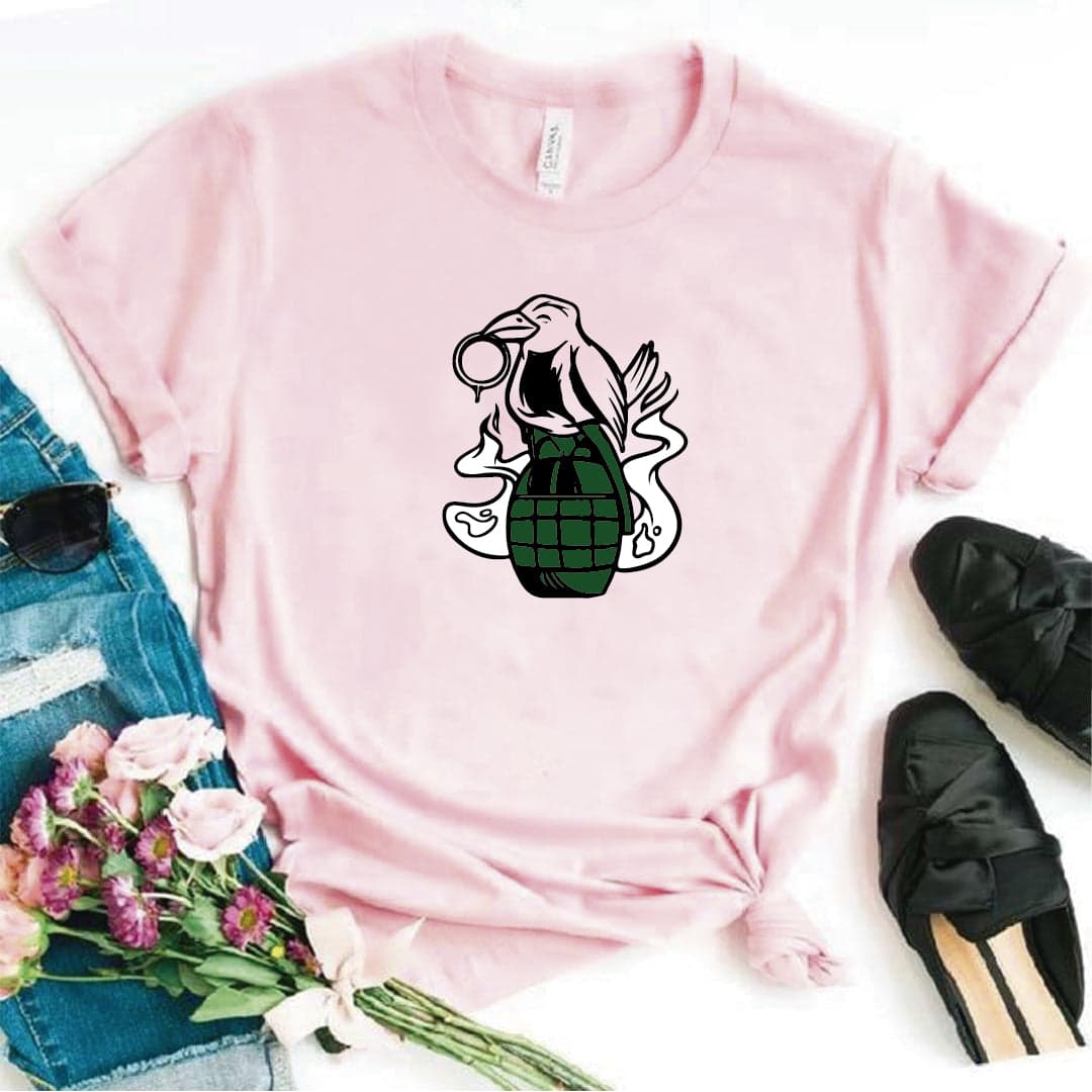 Camisa estampada tipo T- shirt PAJARITO GRANADA — foto 6