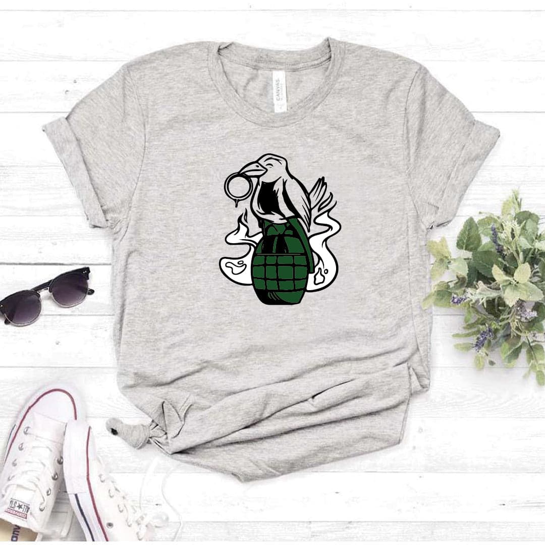 Camisa estampada tipo T- shirt PAJARITO GRANADA — foto 7