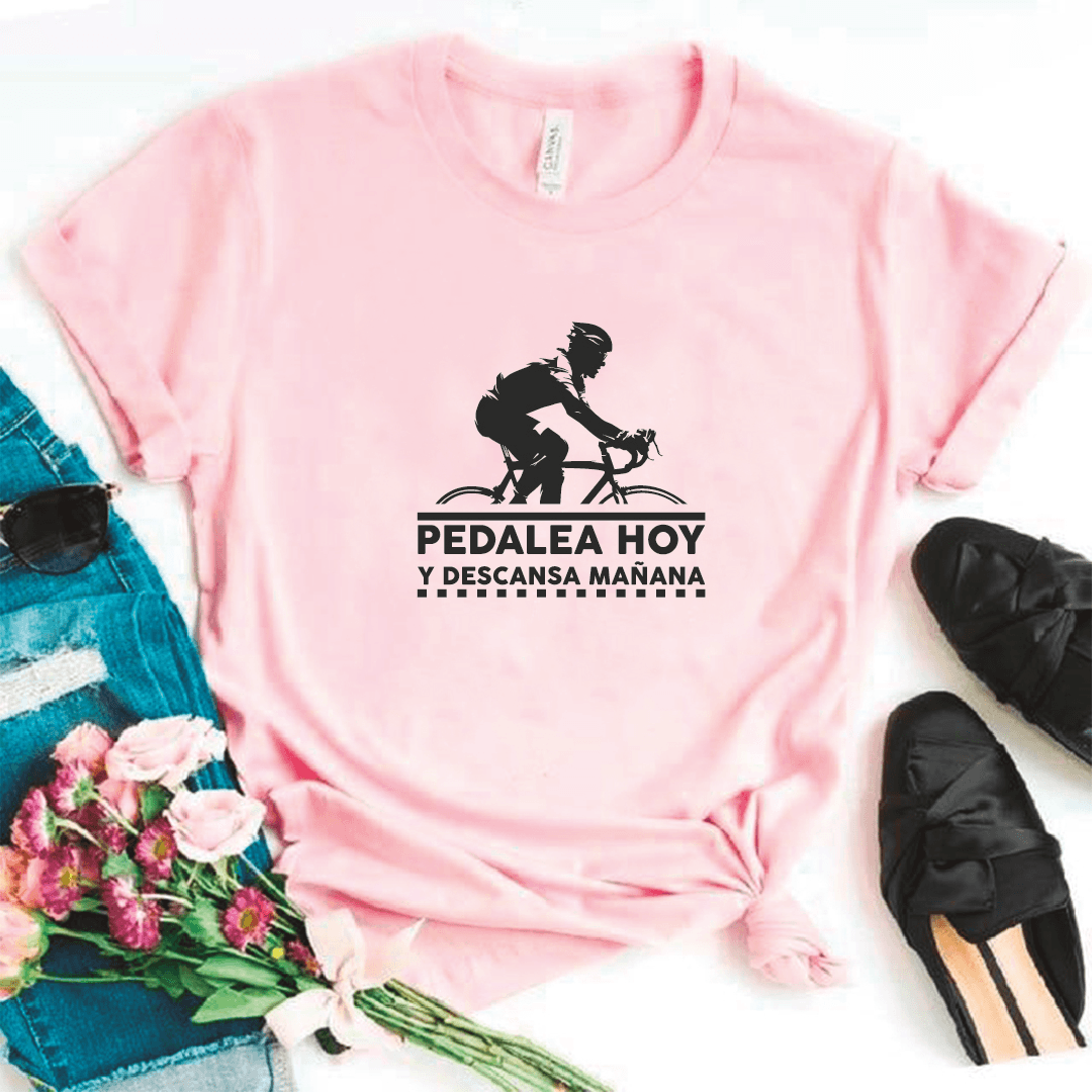 Camiseta estampada  tipo T-shirt PEDALEA HOY Y DESCANSA MAÑANA (CICLISTAS) (DAMA) — foto 5