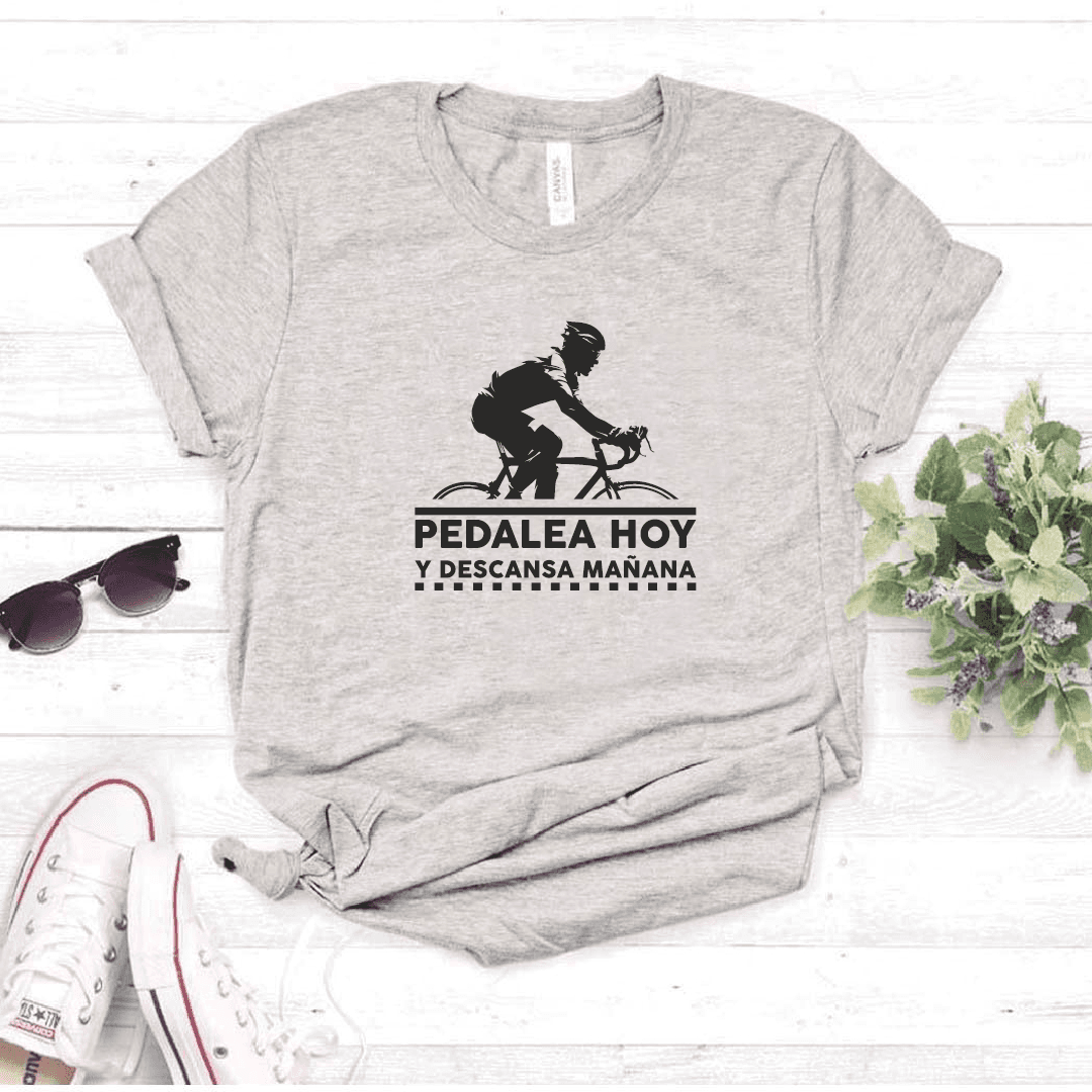 Camiseta estampada  tipo T-shirt PEDALEA HOY Y DESCANSA MAÑANA (CICLISTAS) (DAMA) — foto 8