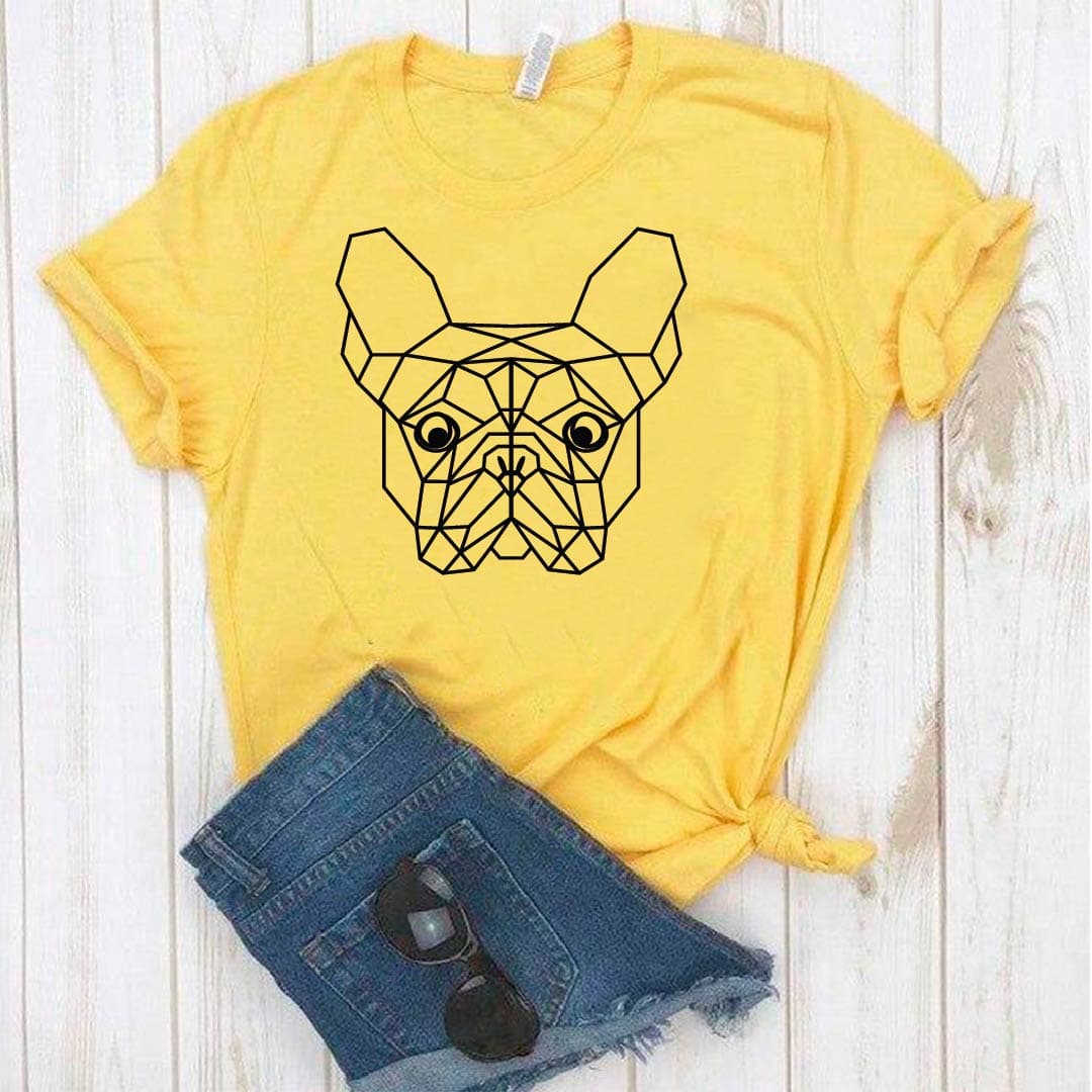 Camiseta estampada tipo T-shirt BOSTON TERRIER CARA (GEOMÉTRICO) — foto 2
