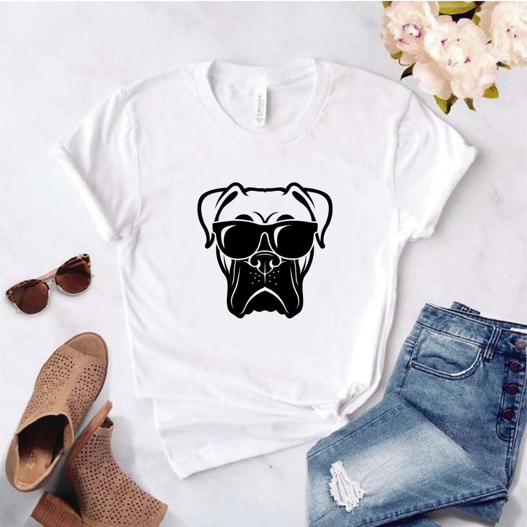 Camisa estampada  tipo T-shirt PERRO CON LENTES — foto 1