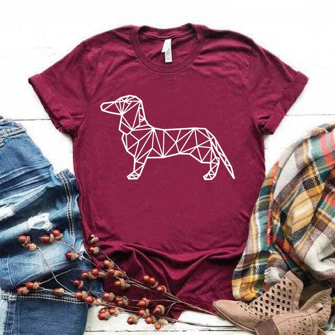 Camiseta estampada tipo T-shirt PERRO SALCHICHA GEOMÉTRICO — foto 3