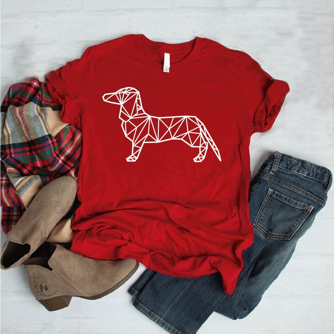Camiseta estampada tipo T-shirt PERRO SALCHICHA GEOMÉTRICO — foto 5