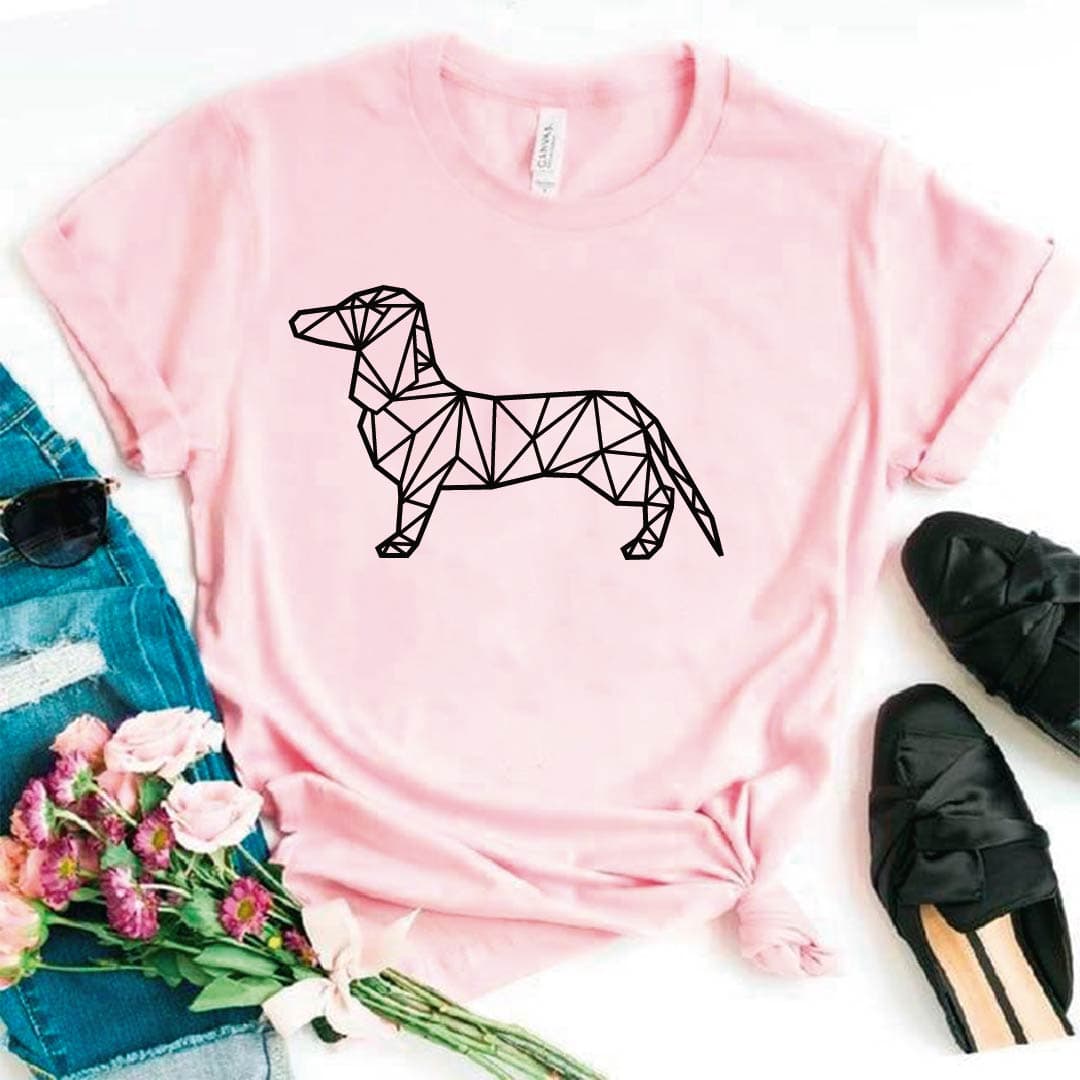 Camiseta estampada tipo T-shirt PERRO SALCHICHA GEOMÉTRICO — foto 6