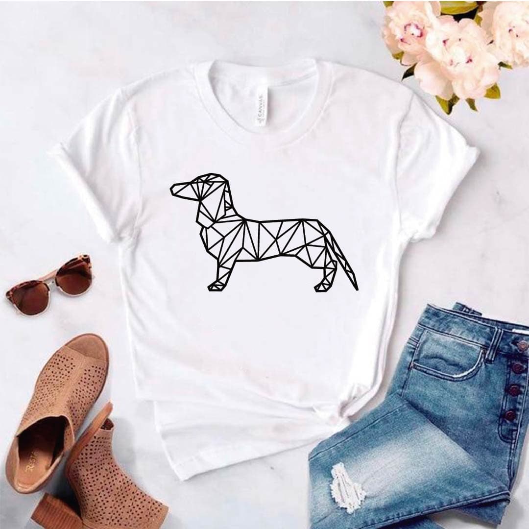 Camiseta estampada tipo T-shirt PERRO SALCHICHA GEOMÉTRICO — foto 8
