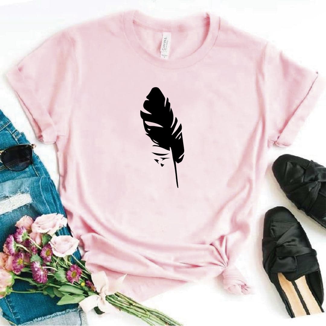 Camiseta estampada tipo T-shirt  PLUMA GRANDE — foto 8