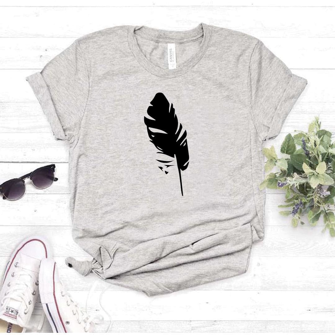 Camiseta estampada tipo T-shirt  PLUMA GRANDE — foto 1