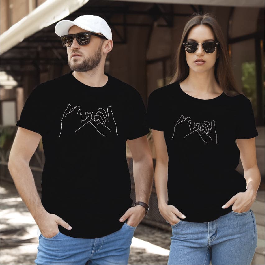 Camiseta estampada tipo T-shirt de pareja PROMESA MEÑIQUE PAREJA — foto 1