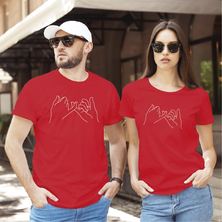 Camiseta estampada tipo T-shirt de pareja PROMESA MEÑIQUE PAREJA — foto 2