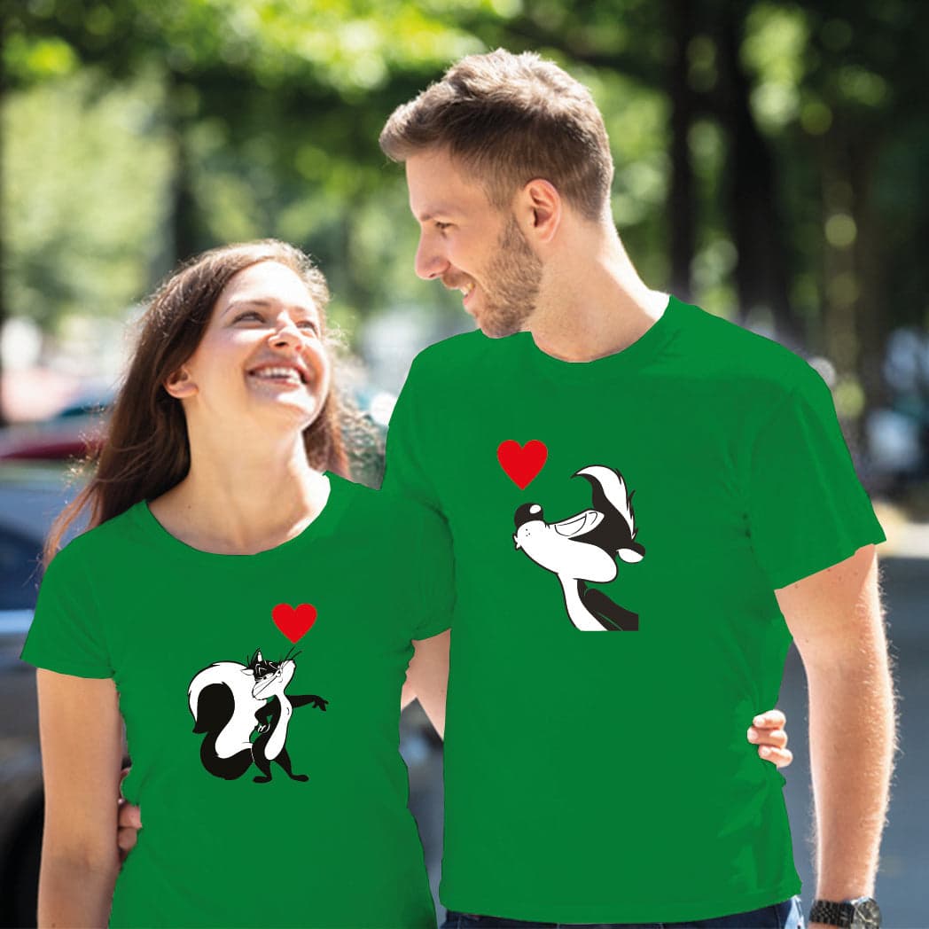 Camiseta estampada pareja T-shirt Pepe y Penelope — foto 2