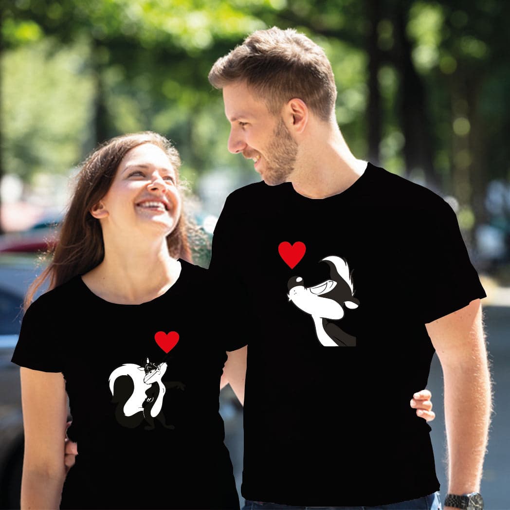 Camiseta estampada pareja T-shirt Pepe y Penelope — foto 3