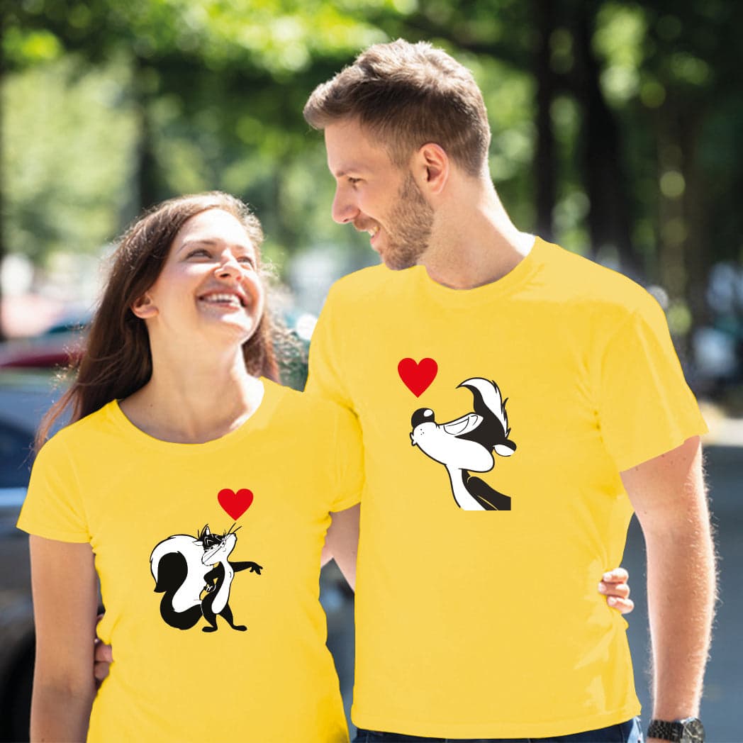Camiseta estampada pareja T-shirt Pepe y Penelope — foto 5
