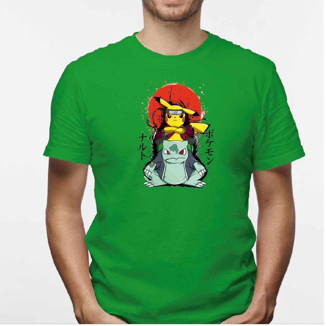 Camisa estampada en algodón para hombre tipo T-shirt PikachuRuto — foto 1