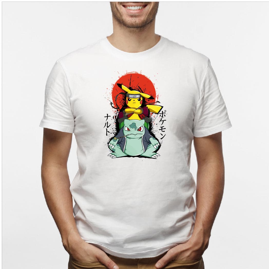 Camisa estampada en algodón para hombre tipo T-shirt PikachuRuto — foto 2
