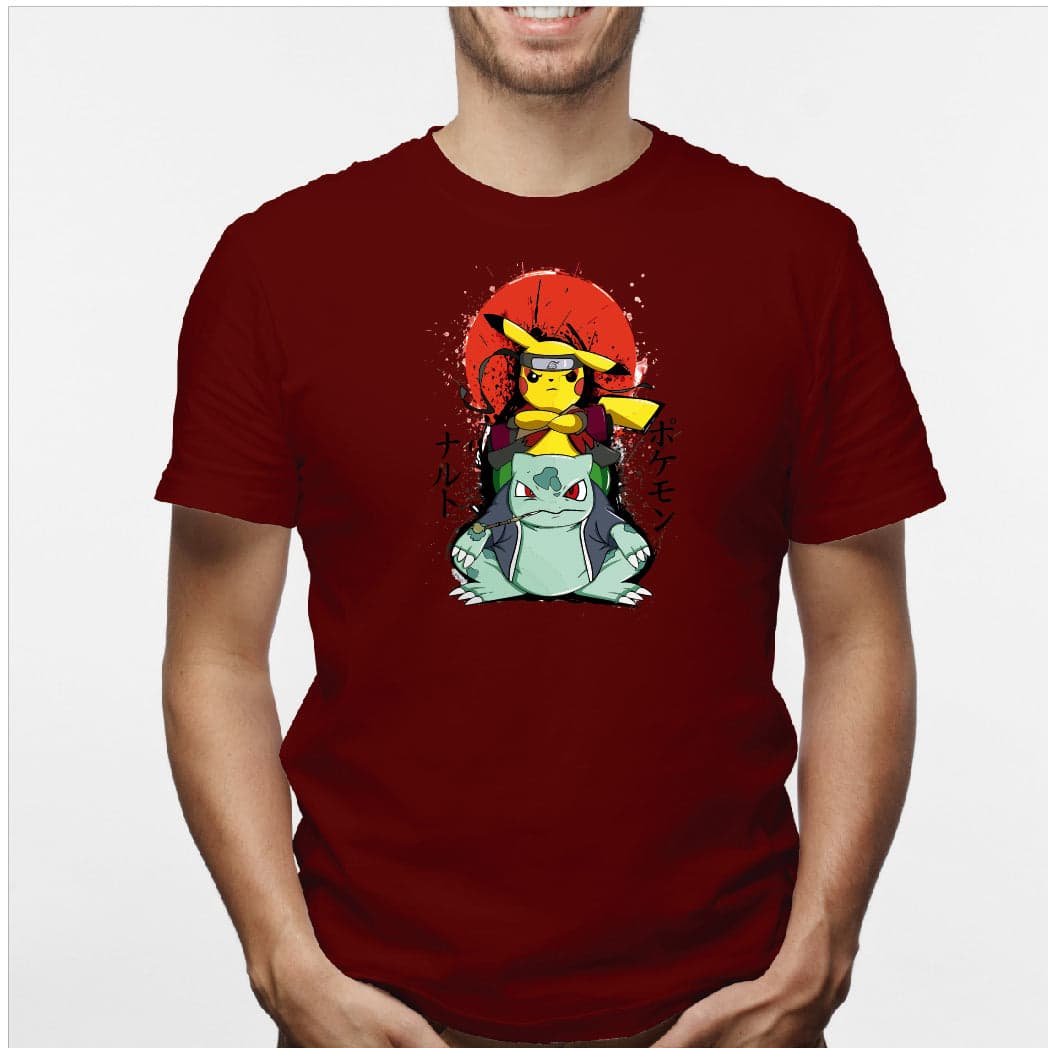 Camisa estampada en algodón para hombre tipo T-shirt PikachuRuto — foto 4