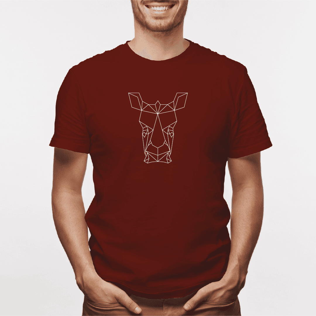 Camisa estampada para hombre  tipo T-shirt Rinoceronte Geométrico — foto 5