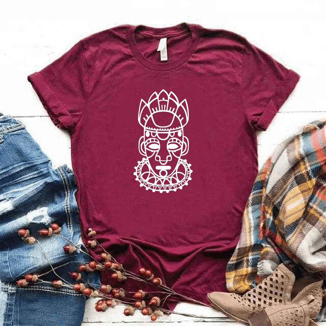 Camiseta estampada tipo T-shirt CARETA MAYA OVALADA — foto 3