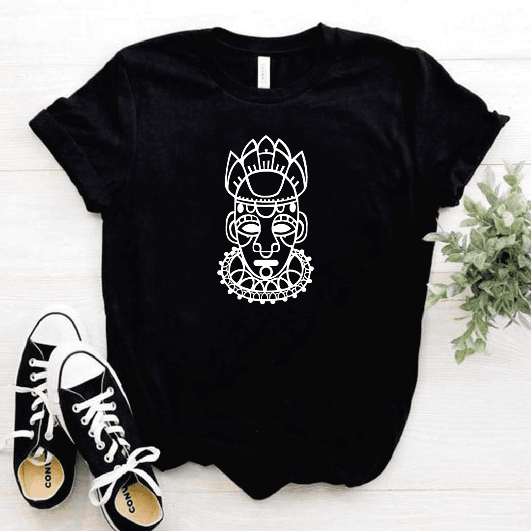Camiseta estampada tipo T-shirt CARETA MAYA OVALADA — foto 4
