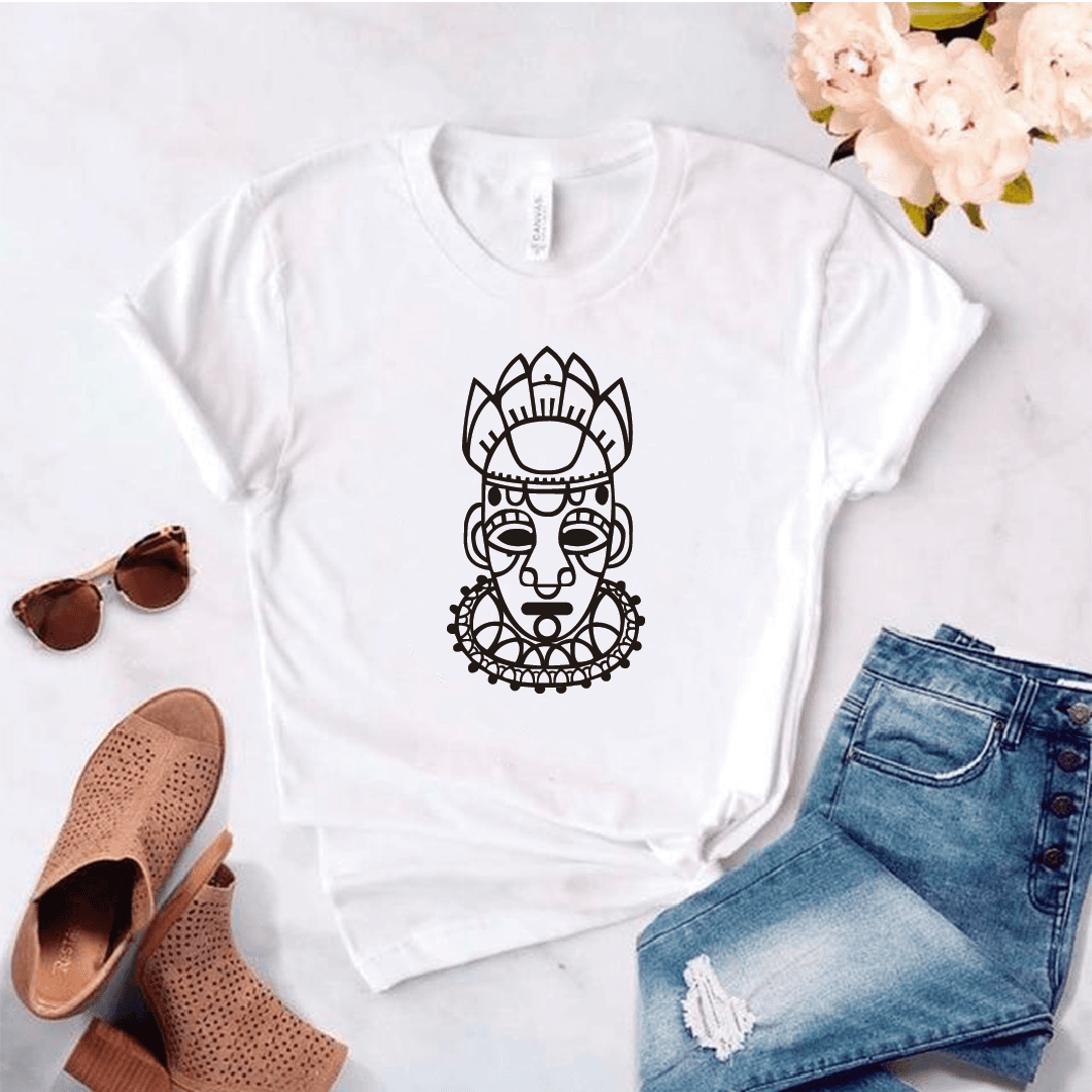 Camiseta estampada tipo T-shirt CARETA MAYA OVALADA — foto 5