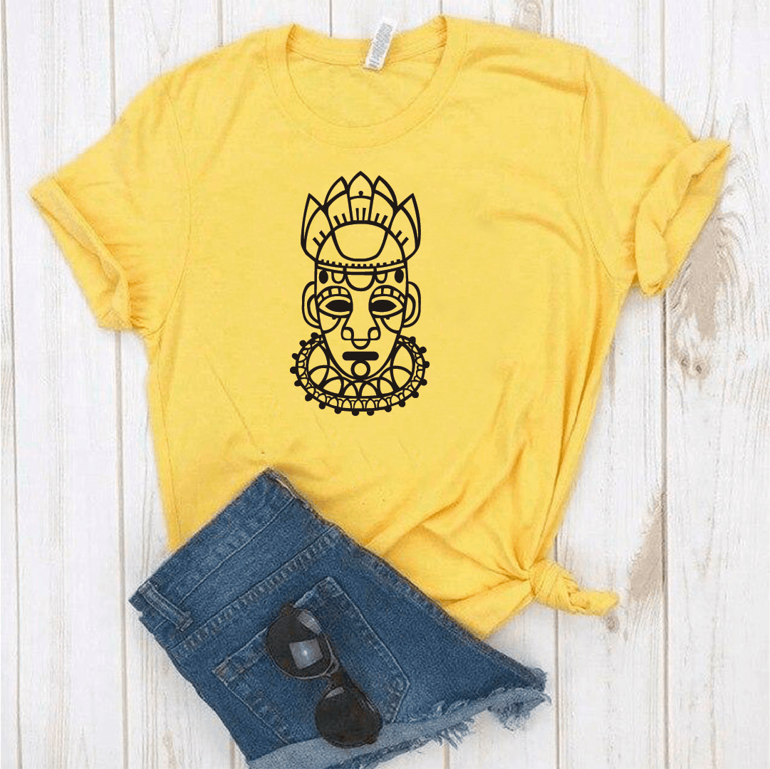 Camiseta estampada tipo T-shirt CARETA MAYA OVALADA — foto 8