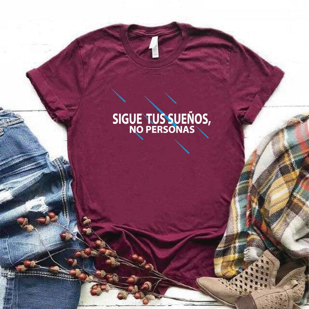 Camisa estampada  tipo T-shirt SIGUE TUS SUEÑOS NO PERSONAS — foto 7