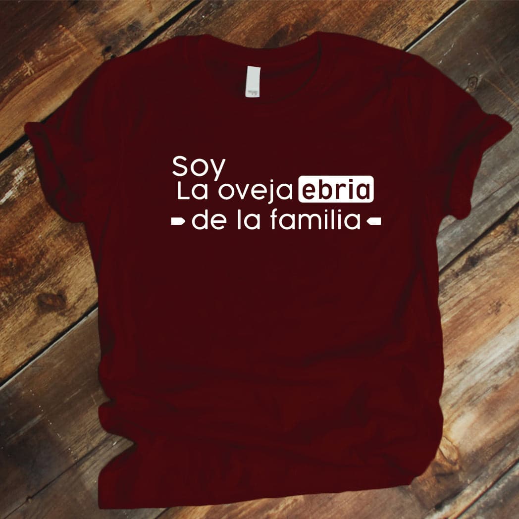 Camisa estampada unisex  tipo T-shirt Soy la oveja abria de la familia — foto 2