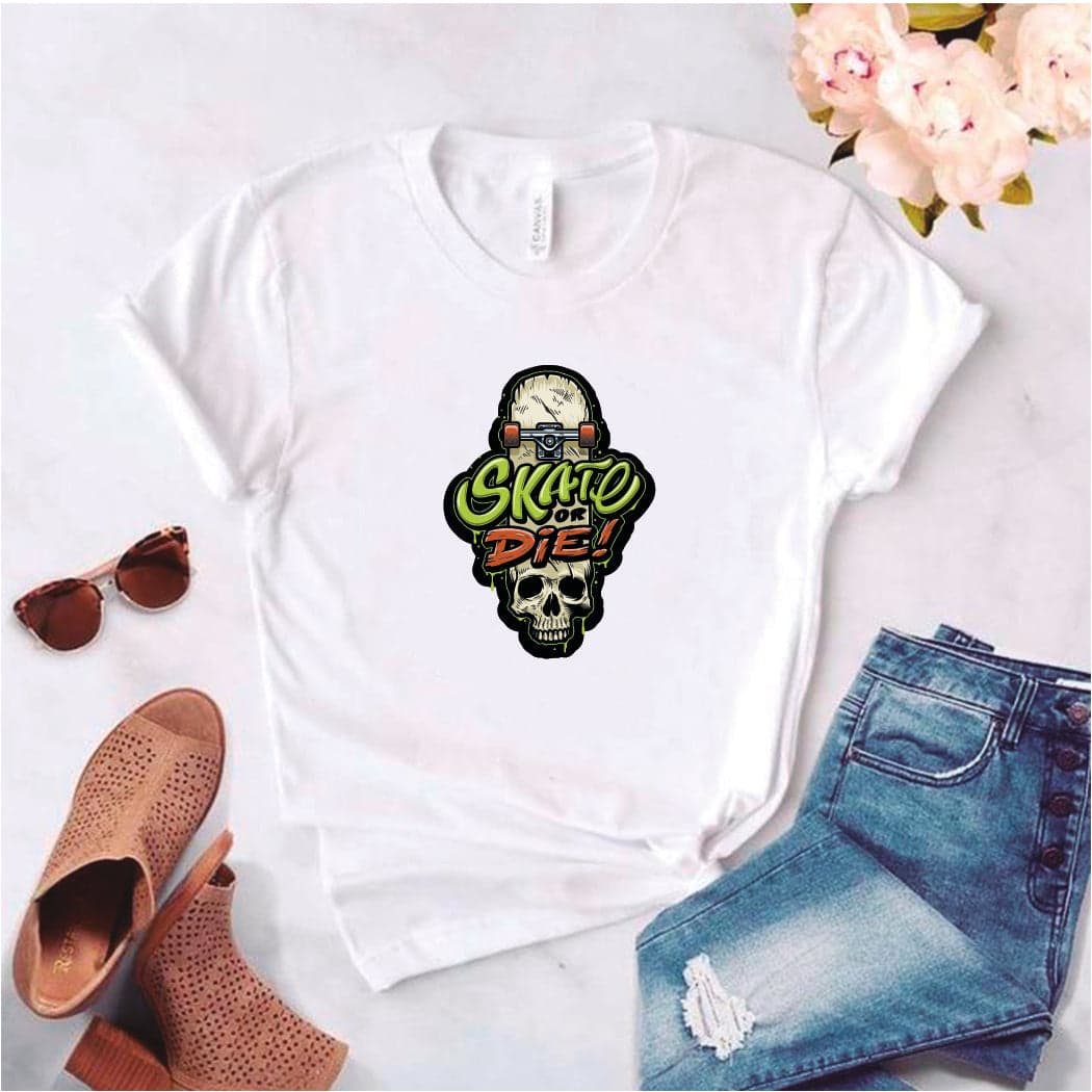 Camisa estampada tipo T-shirt de polialgodon Skate or Die! — foto 1