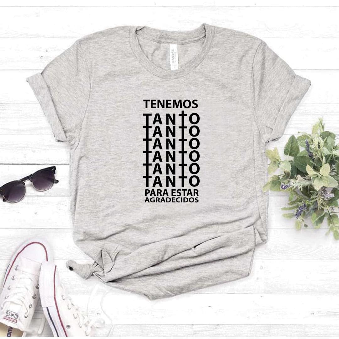 Camisa estampada Cristiana tipo T- shirt Tenemos tanto para estar agradecidos — foto 7