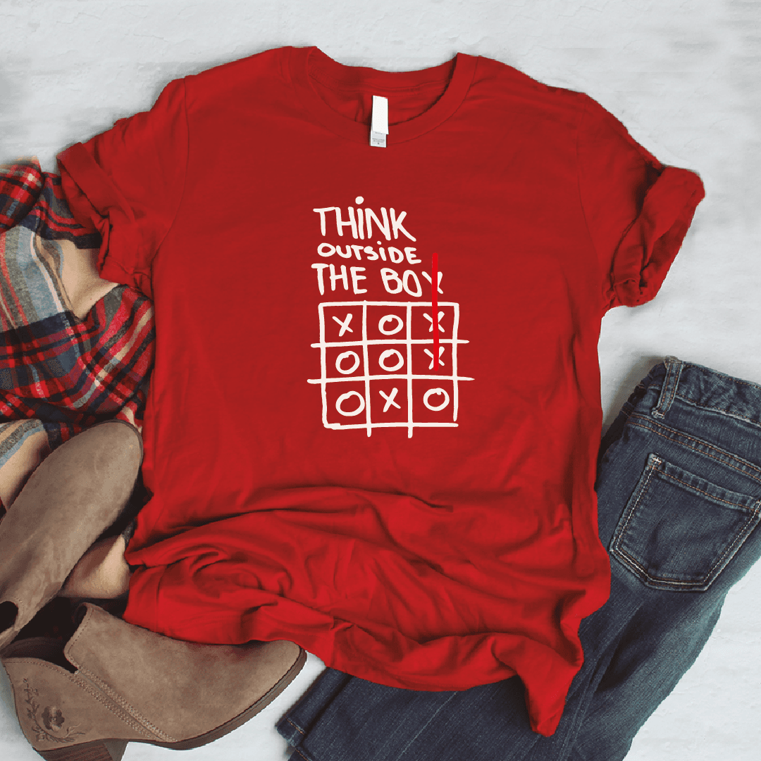 Camiseta estampada tipo T-shirt THINK OUTSIDE THE BOX — foto 8