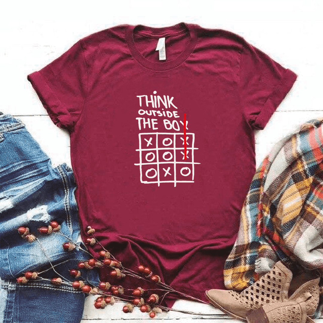 Camiseta estampada tipo T-shirt THINK OUTSIDE THE BOX — foto 7