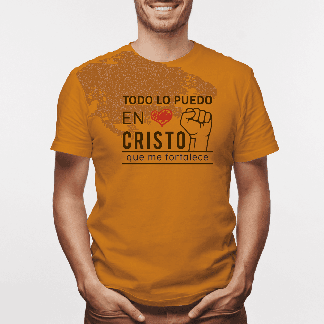 Camiseta estampada tipo T-shirt TODO LO PUEDO EN CRISTO QUE ME FORTALECE (CRISTIANOS) (HOMBRE) — foto 3