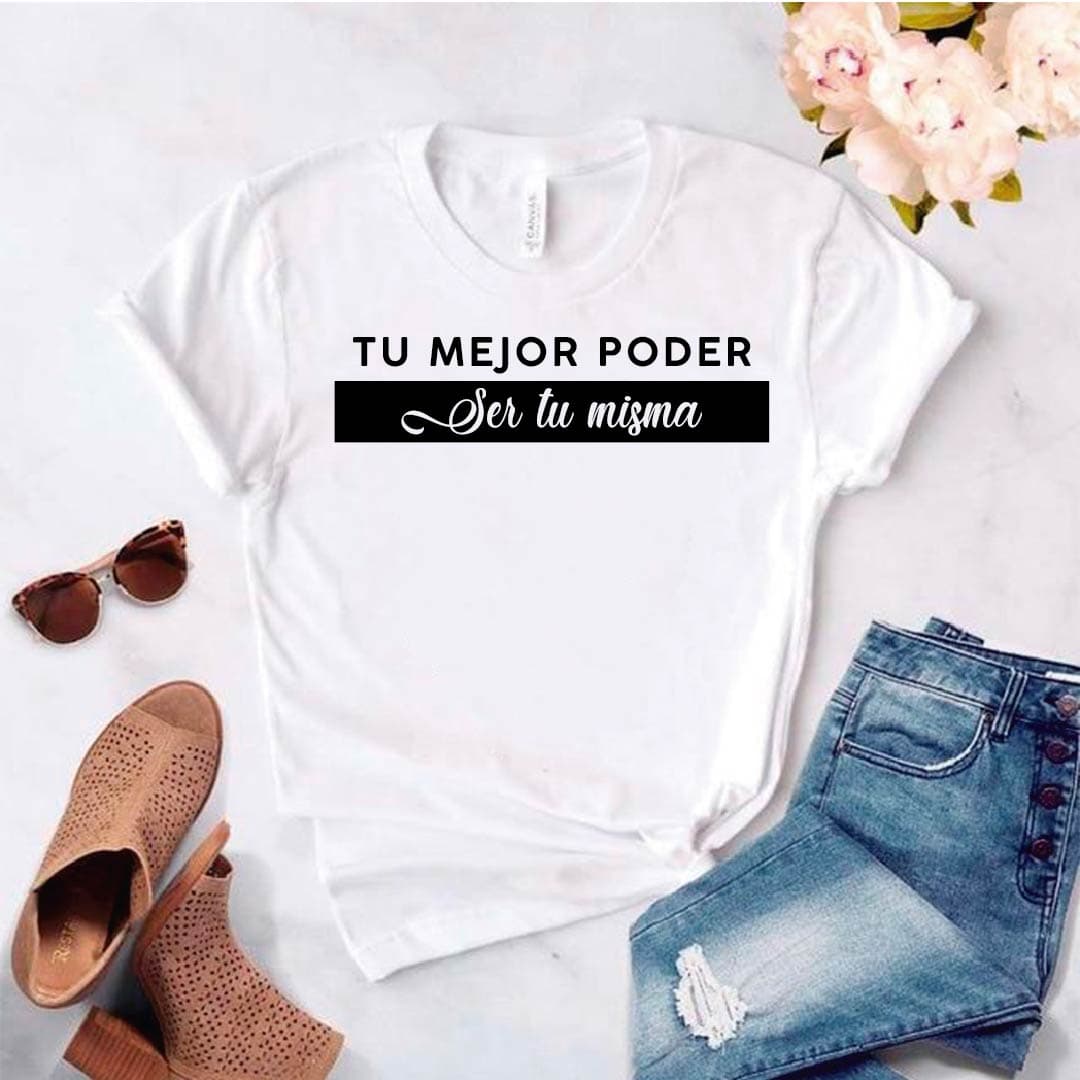 Camiseta T-shirt mujer TU MEJOR PODER ES SER TU MISMA — foto 5