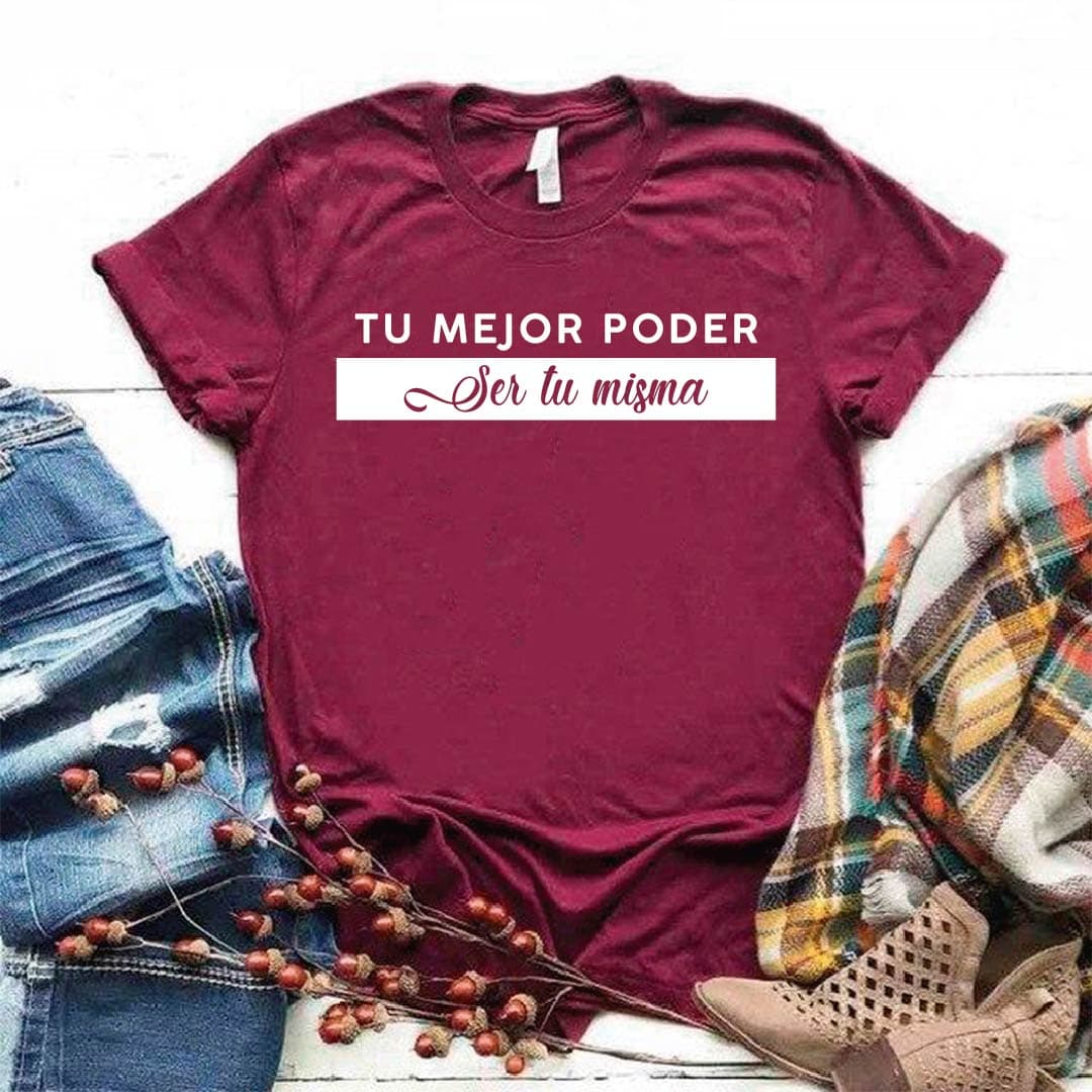 Camiseta T-shirt mujer TU MEJOR PODER ES SER TU MISMA — foto 7