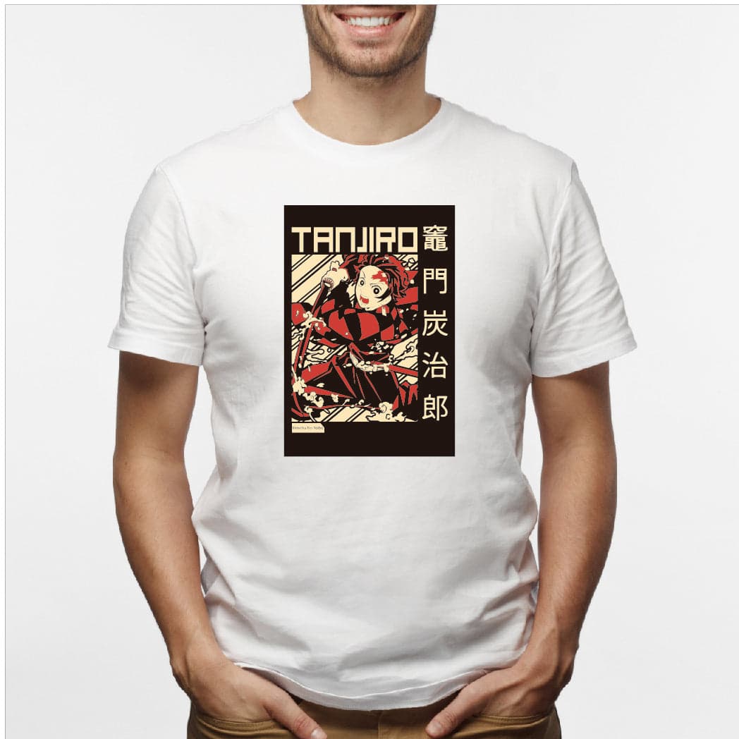 Camisa estampada en algodón para hombre tipo T-shirt Tanjiro — foto 7