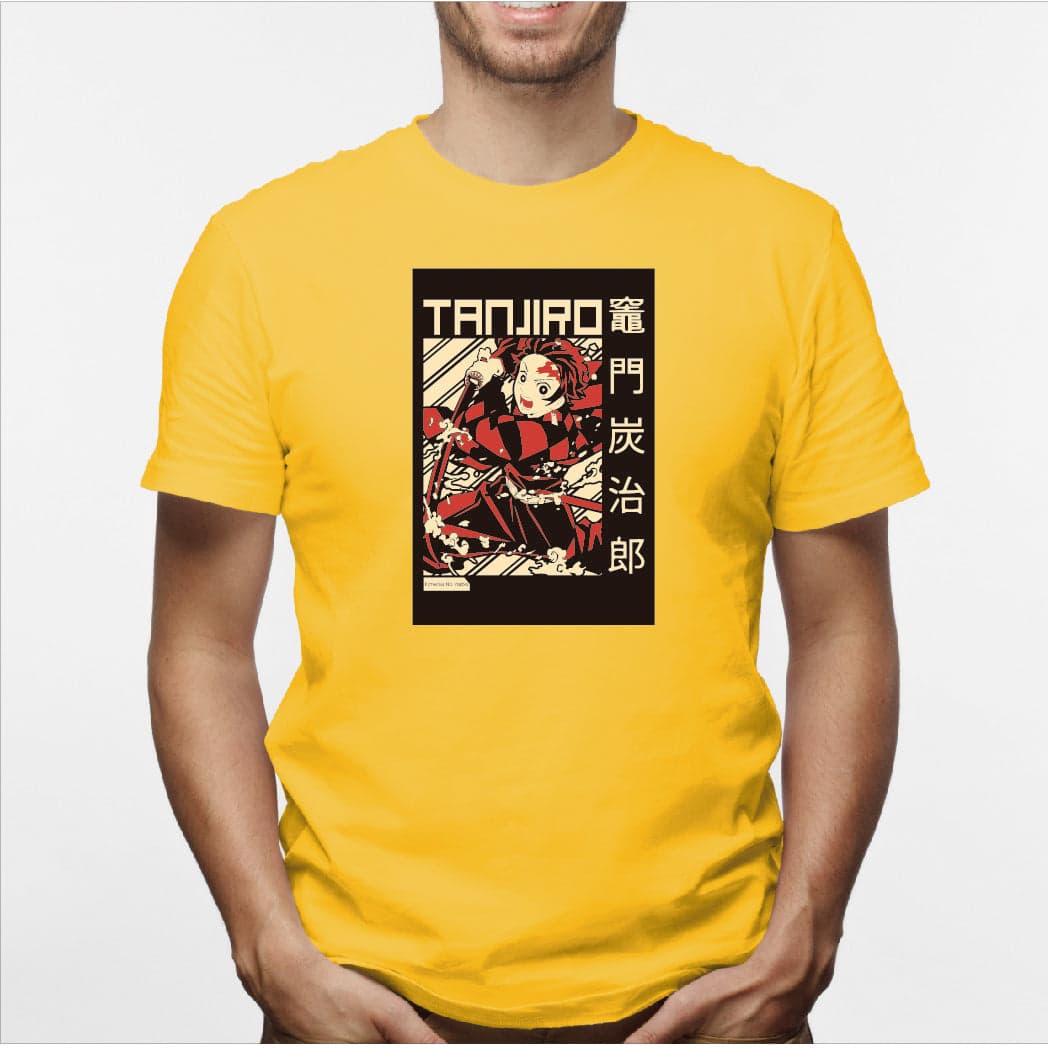 Camisa estampada en algodón para hombre tipo T-shirt Tanjiro — foto 1