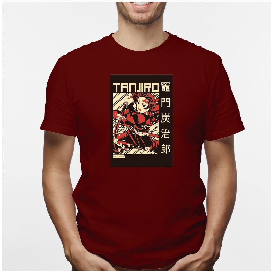 Camisa estampada en algodón para hombre tipo T-shirt Tanjiro — foto 2