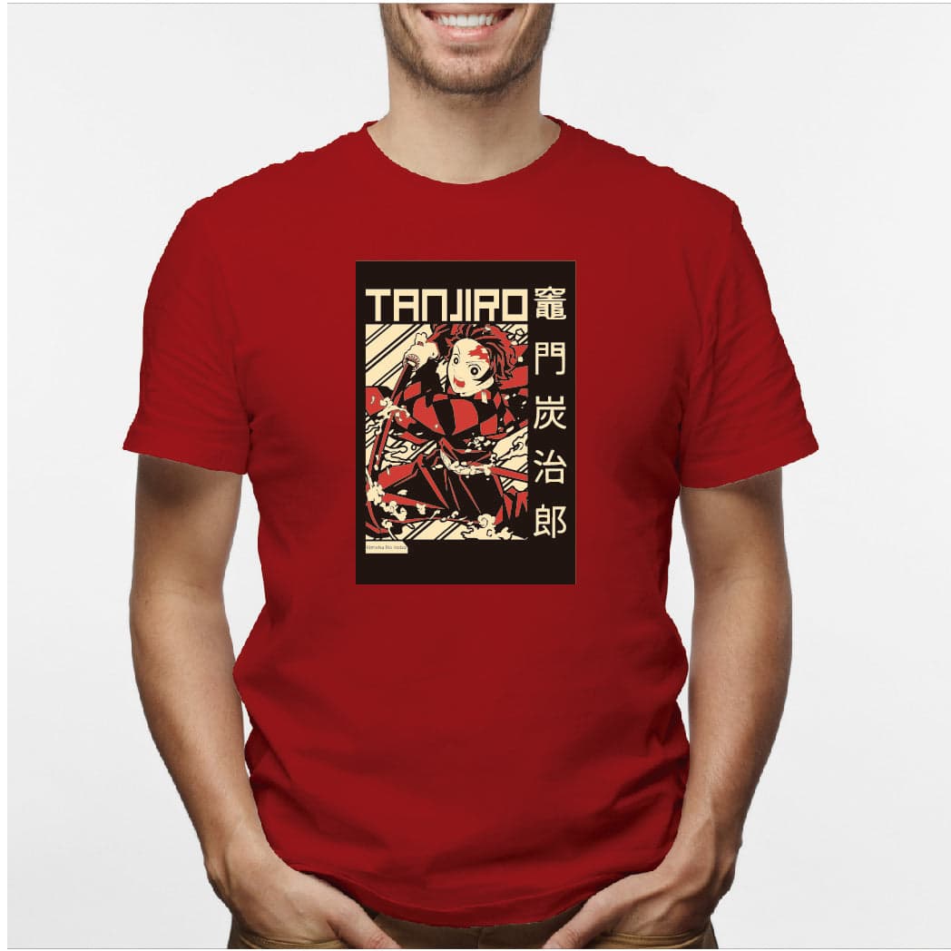 Camisa estampada en algodón para hombre tipo T-shirt Tanjiro — foto 4