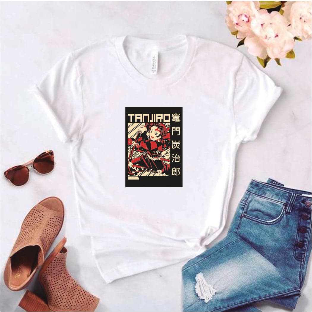 Camisa estampada tipo T-shirt de polialgodon Tanjiro — foto 1