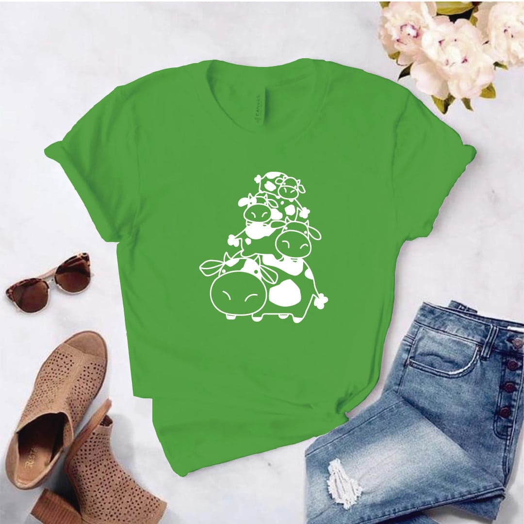 Camisa estampada  tipo T-shirt  VAQUITAS — foto 4