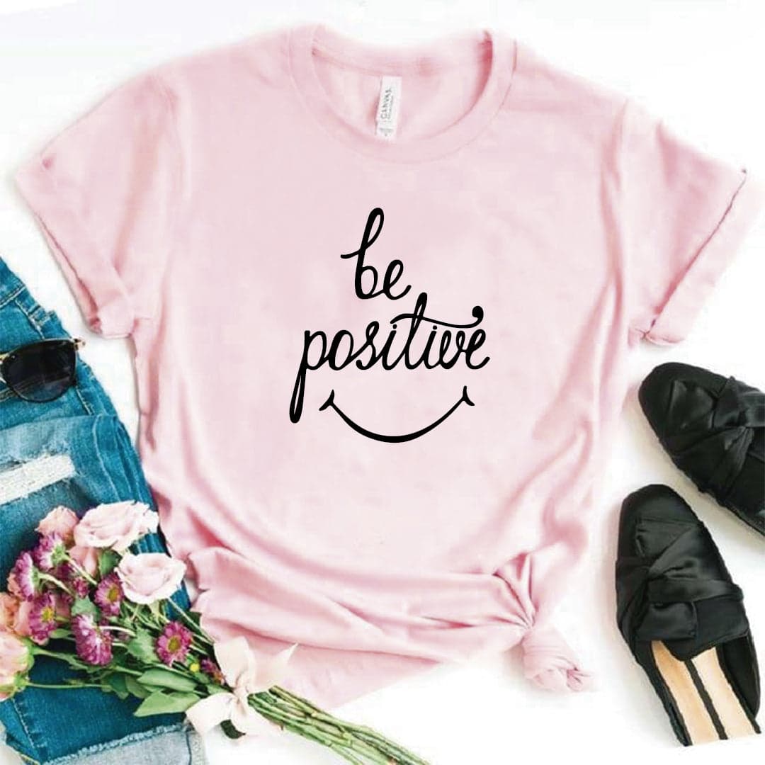 Camiseta estampada T-shirt Be Positive Sonrisa — foto 2