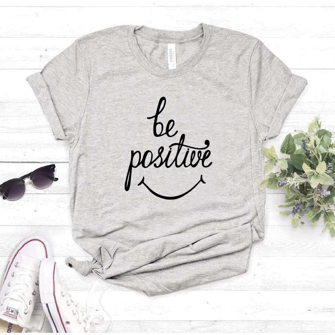 Camiseta estampada T-shirt Be Positive Sonrisa — foto 3