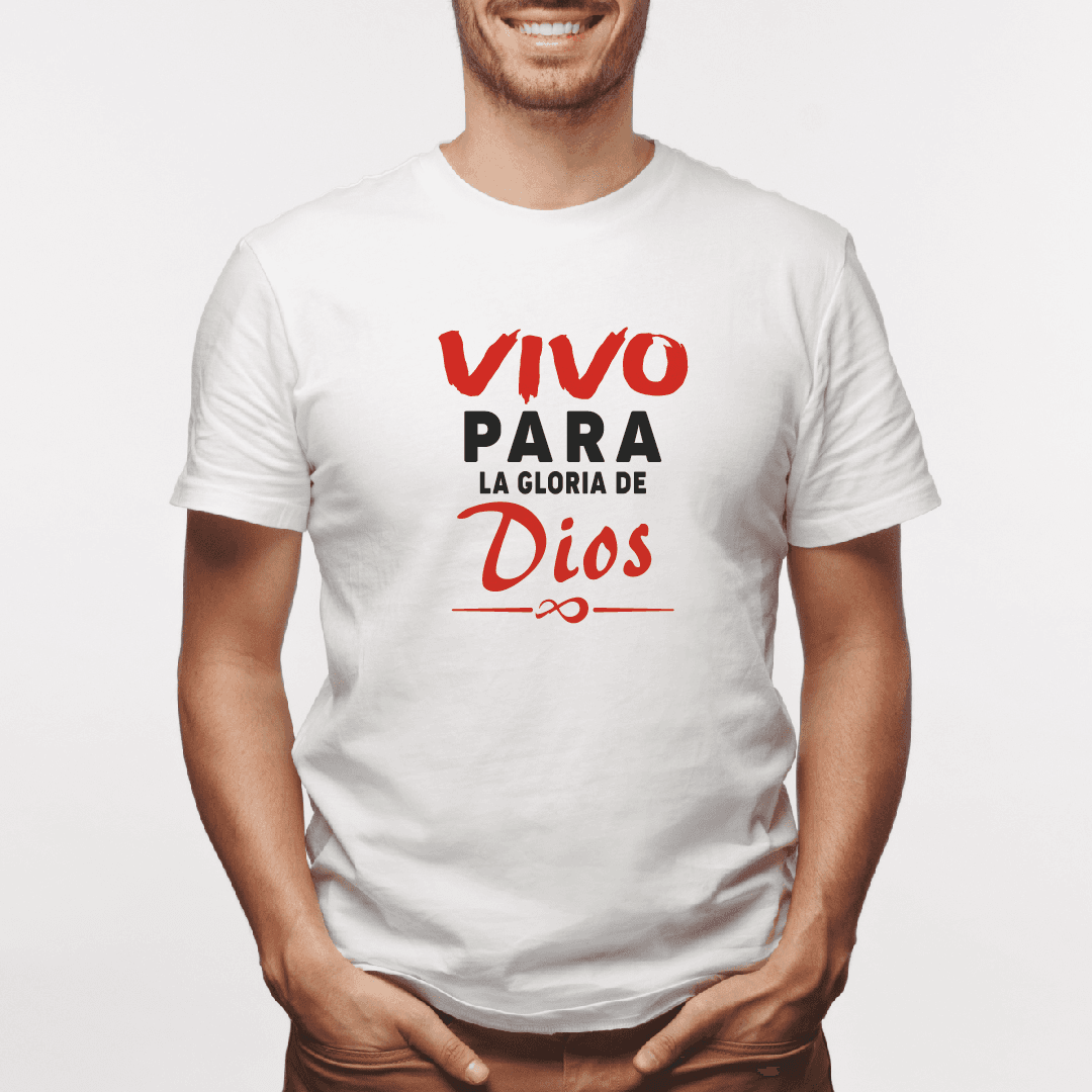Camiseta estampada tipo T-shirt VIVO PARA LA GLORIA DE DIOS (CRISTIANOS) (HOMBRE) — foto 3