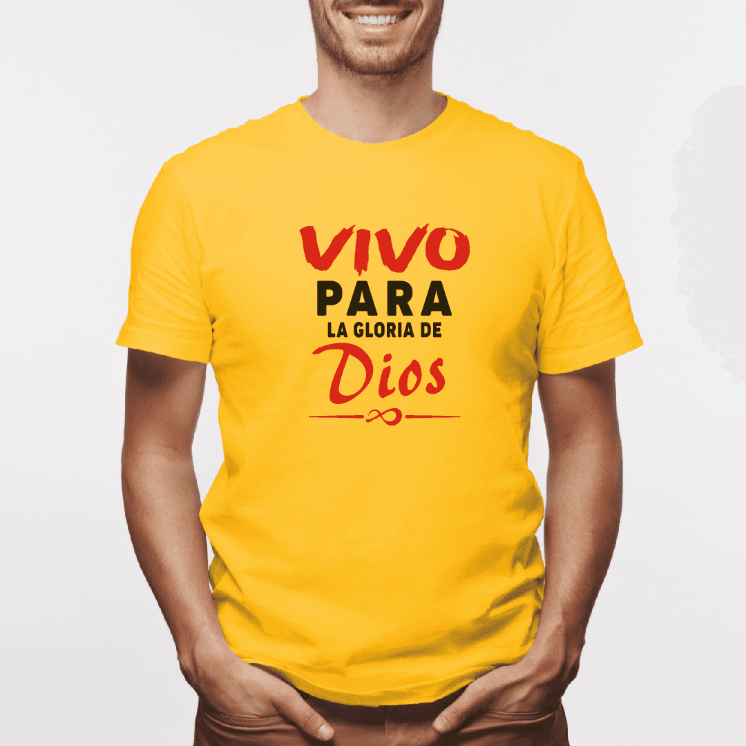 Camiseta estampada tipo T-shirt VIVO PARA LA GLORIA DE DIOS (CRISTIANOS) (HOMBRE) — foto 1