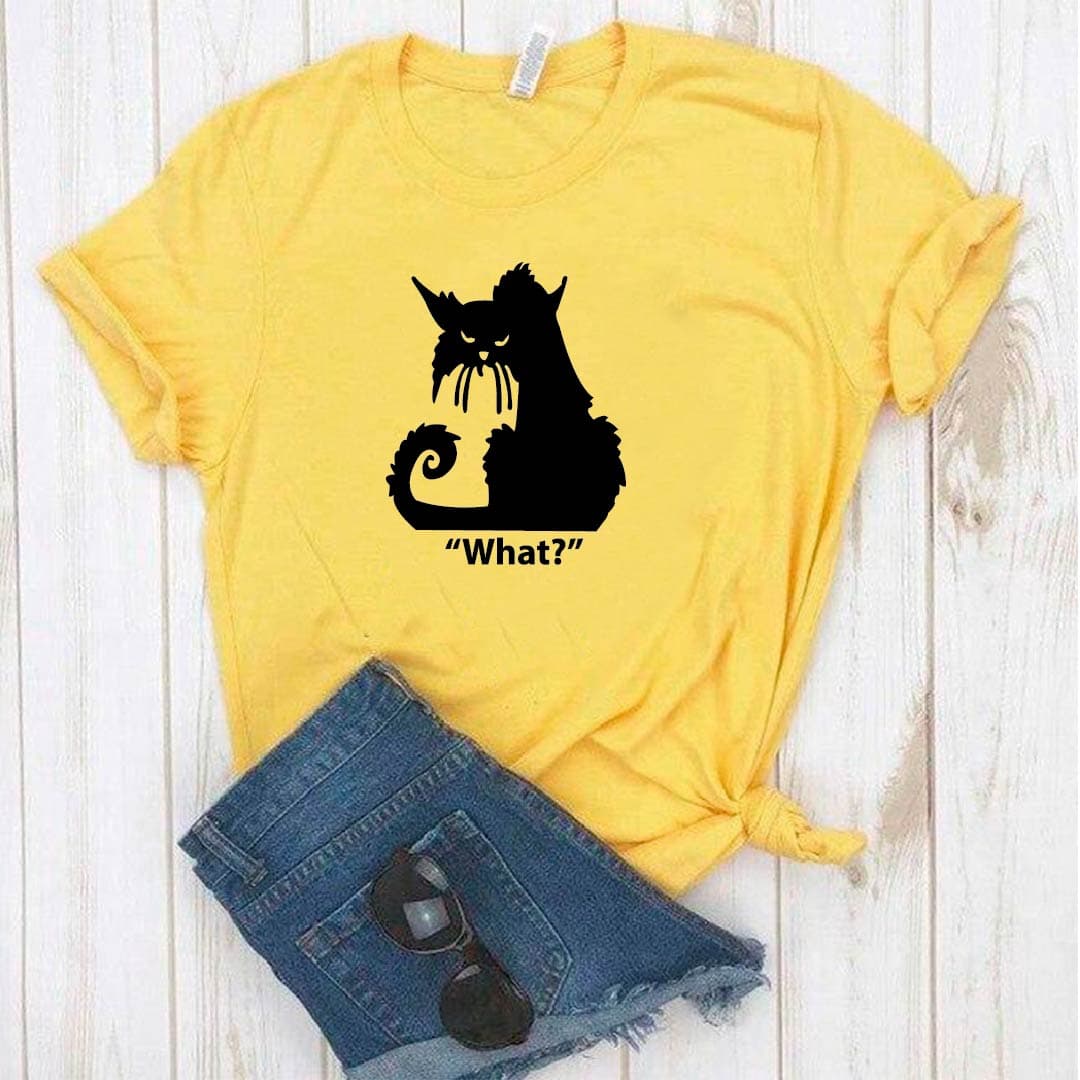 Camisetas estampada tipo T- shirt WHAT GATO — foto 4