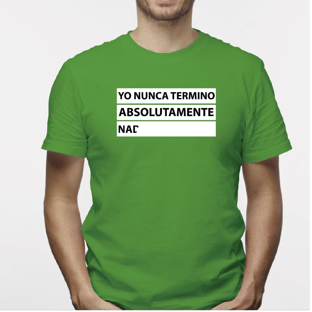 Camisa estampada para hombre tipo T-Shirt Yo nunca termino absolutamente nad — foto 3