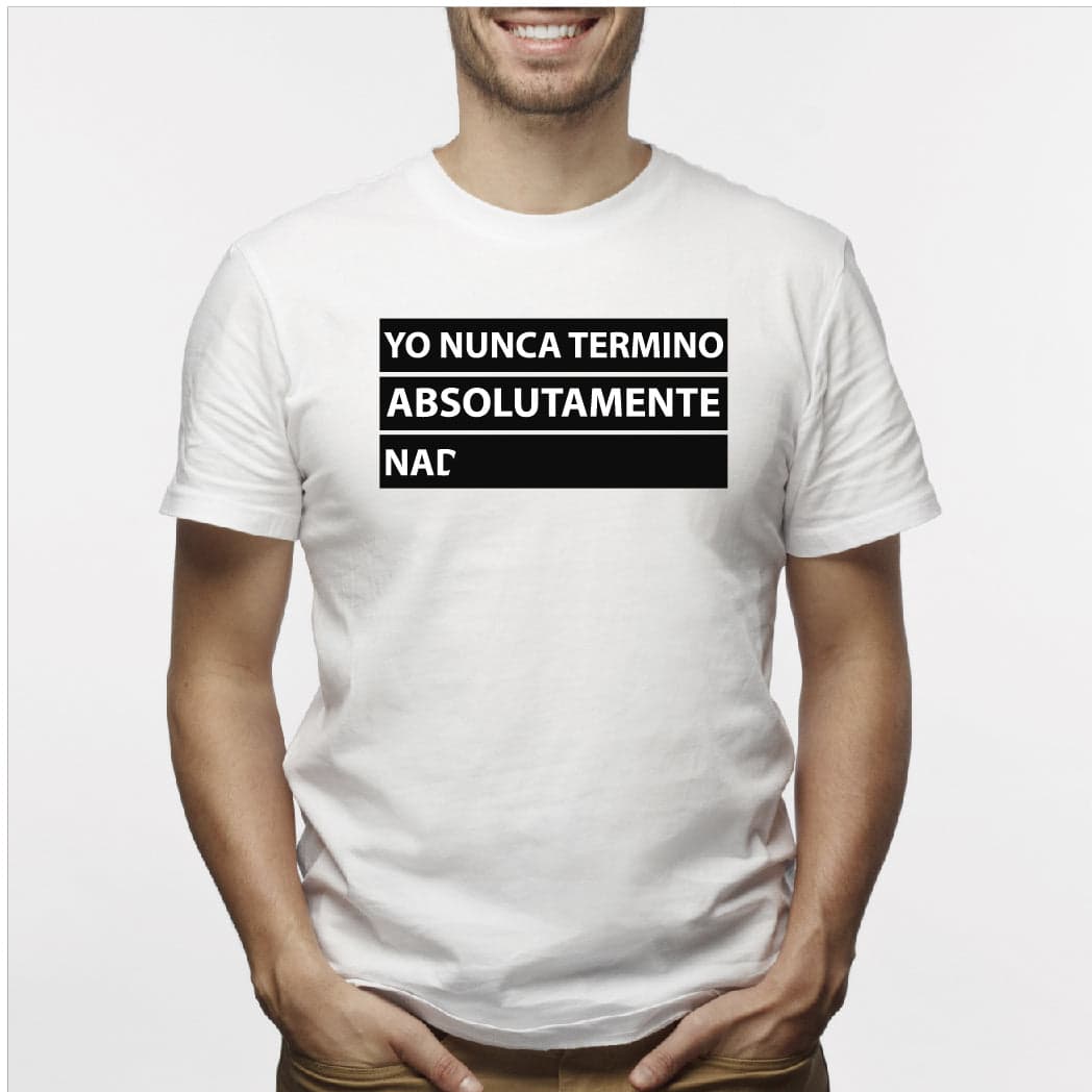 Camisa estampada para hombre tipo T-Shirt Yo nunca termino absolutamente nad — foto 4