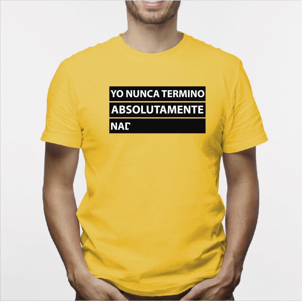 Camisa estampada para hombre tipo T-Shirt Yo nunca termino absolutamente nad — foto 5