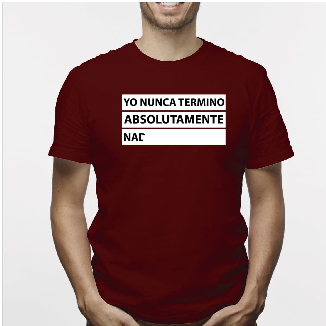 Camisa estampada para hombre tipo T-Shirt Yo nunca termino absolutamente nad — foto 6